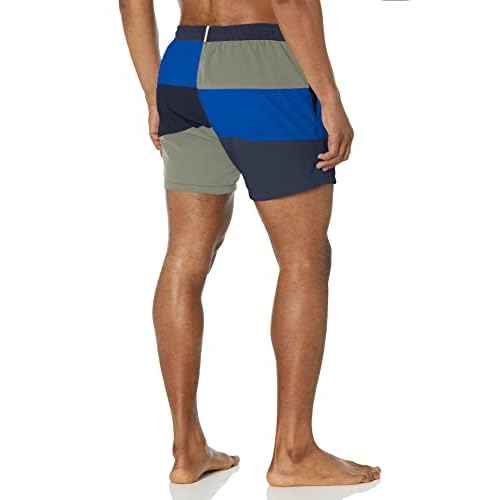 BOSS Men's Standard Court Color Block Swim Trunks