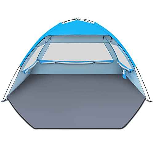 Gorich Beach Tent Sun Shelter for 3/4-5/6-7/8-10 Person with UPF 50£« UV Protection, Lightweight & Easy Setup Beach Shade Canopy, Portable Beach Shade Tent Beach Cabana