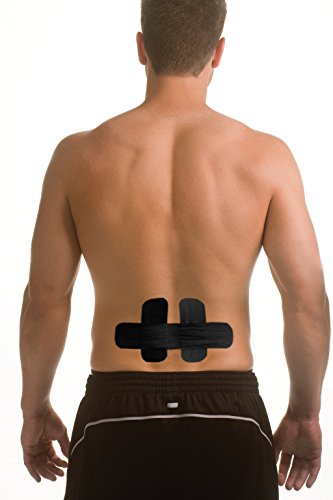 Mueller Kinesiology Tape Pre-Cut Strips Black - Water-Resistant Support