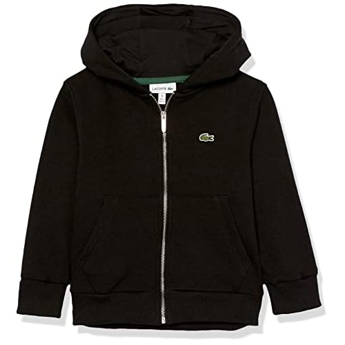 Lacoste Boys Classic Full-Zip Fleece Hooded Sweatshirt