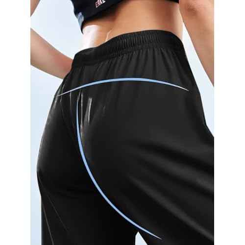 Women's Outdoor Hiking Pants Lightweight Breathable Quick Dry Stretchy Running Athletic Pants with Zipper Pocket