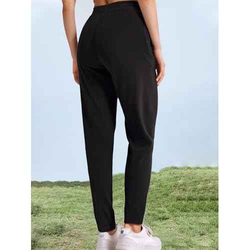 Women's Outdoor Hiking Pants Lightweight Breathable Quick Dry Stretchy Running Athletic Pants with Zipper Pocket