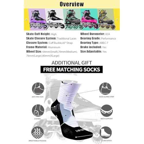 PAPAISON Adjustable Inline Skates for Kids and Adults with Full Light Up Wheels, Outdoor Roller Skates for Girls and Boys, Men and Women