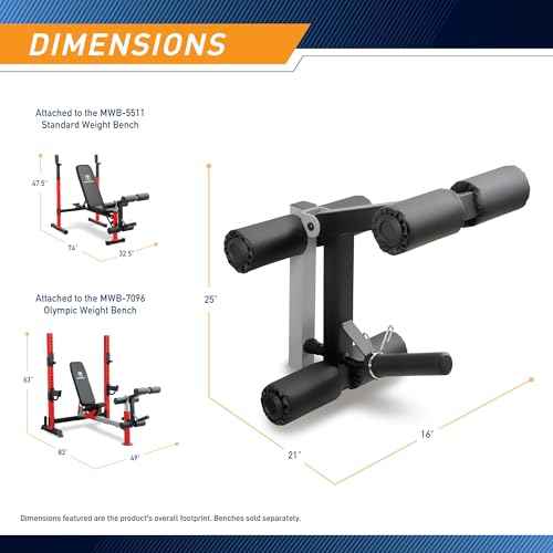 Marcy Standard & Olympic Adjustable Weight Benches and Accessories - Build You Own Home Gym with Optional Attachments Available: Lat Tower, Leg Developer, and Arm Curl for Full Body Exercise and Strength Training
