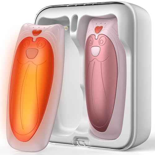 Zgrmbo 2 Pack Hand Warmers Rechargeable with 10000mAh Charging Case(up to 90hrs), Reusable Electric Handwarmers, Hot Hands Hand Warmers for Women, Men