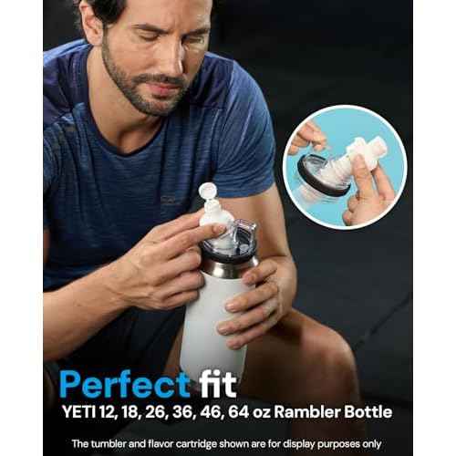 Tumbler Adapter for YETI to Flavor Cartridges, Compatible with YETI 12, 18, 26, 36, 46, 64 oz Rambler Bottle, BPA Free, Food Grade Silicone, Leak Proof