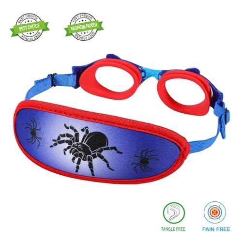 Kids Swim Goggles No Hair Pull£¬Kids Goggles Fabric Strap, Swimming Goggles with Case for Children Boys Girls