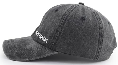 Embroidered Black Girl Boy Mama Hat for Women - Mom Birthday Gift