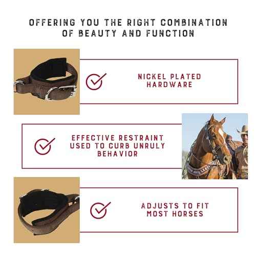Weaver Equine 3-Way Brown Horse Hobble, Snug Felt Lined Nylon Hobble with Nickel Plated Hardware, Adjustable Horse Hobbles To Curb Pawing, Kicking