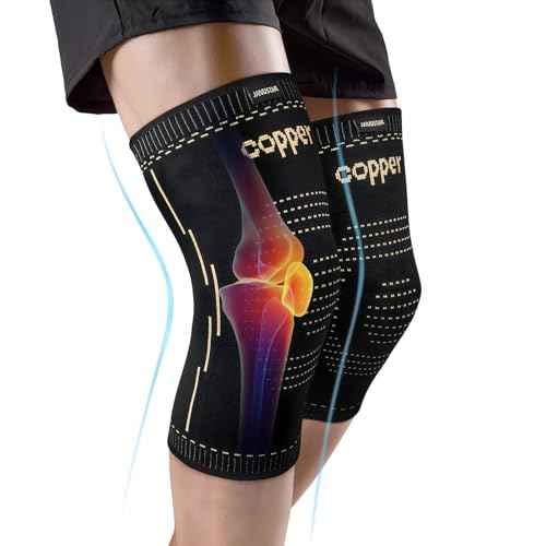 Copper Knee Braces for Men & Women ? Knee Compression Sleeves for Pain Relief, Arthritis, Sports and Recovery