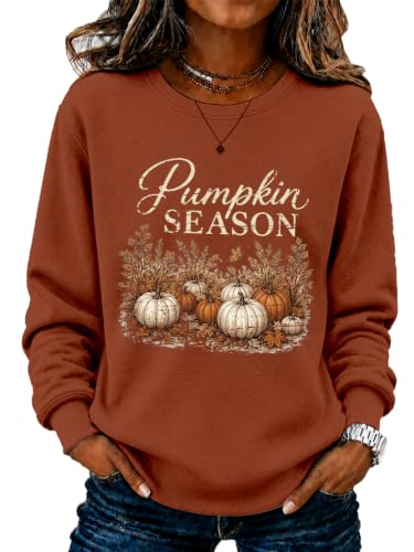 Women's Fall Halloween Graphic Crewneck Sweatshirt - Pullover