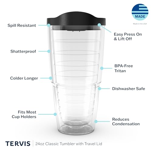 24oz Double Wall Insulated Tumbler with Travel Lid - Eucalyptus, Classic