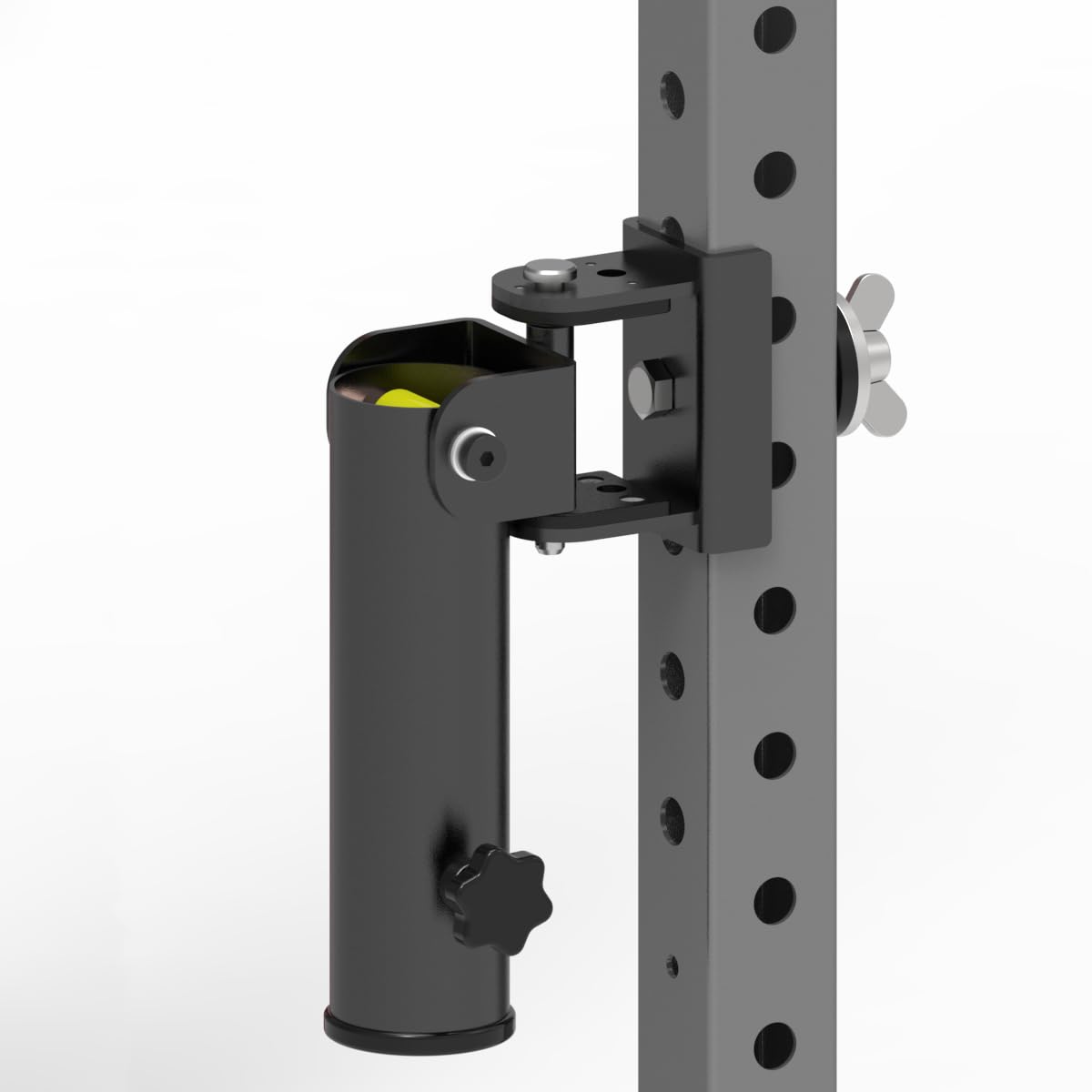 SYL Fitness Rack Mounted Landmine Attachment, T-Bar Row Landmine Base, Fit 2x2 inch & 3x3 inch Square Tube Power/Squat Rack