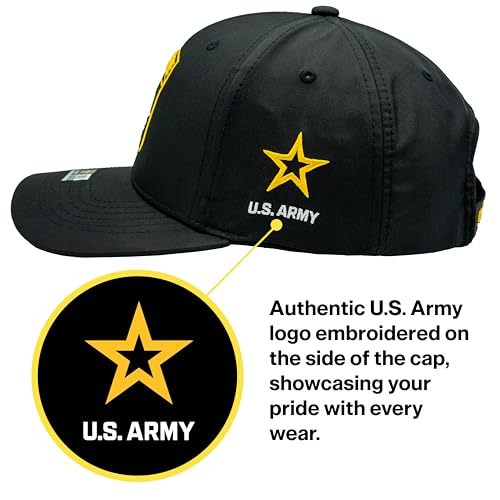 Vietnam Veteran Baseball Cap for Men US Army Official Black Seal One Size
