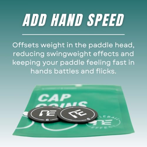 6g Pickleball Paddle Weights & Counterbalance Cap Coins – End Cap Weights for Faster Hands