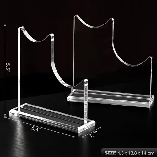 SANRUI 2-Tier Acrylic Sword Stand Adjustable Lightsaber Display Clear