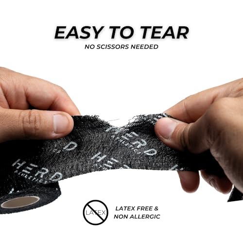 Black Premium 3 Pack Athletic Thumb Tape for Weightlifting & Cross Training