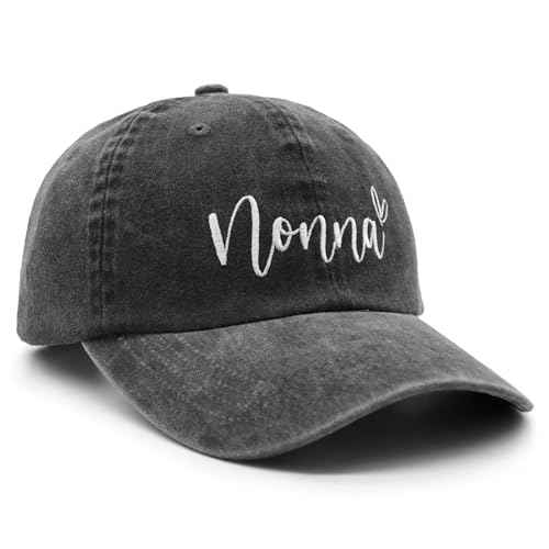 Waldeal Women's Blessed Grandma Hats Washed Denim Adjustable Baseball Cap for Mom