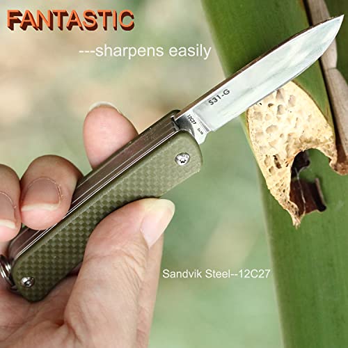 Ruike S31 6-in-1 Small Pocket Knife Multitool with G10 Handle & 12C27 Steel Blade