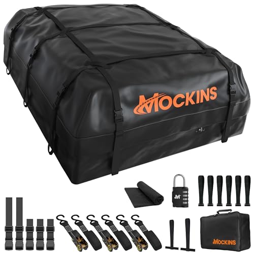 Mockins XXL Car Roof Bag 40 Cu Ft Waterproof Soft Shell Luggage Carrier
