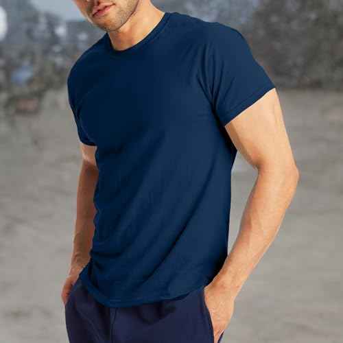 Hanes Mens X-Temp Performance T-Shirt Pack, Cotton Blend Moisture-Wicking Tees for Men, 2-Pack
