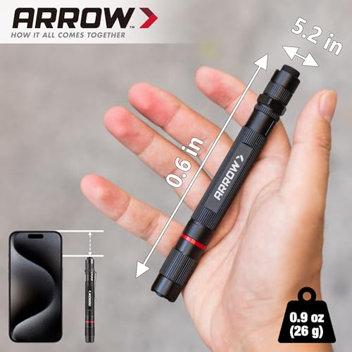 LED Pen Light Flashlight 120 Lumens Aluminum Pocket Torch for Inspection