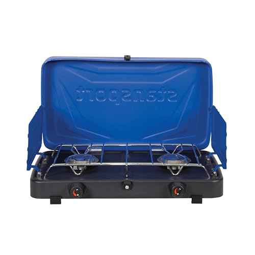Stansport 2-Burner Regulated Propane Stove - 20,000 BTUs