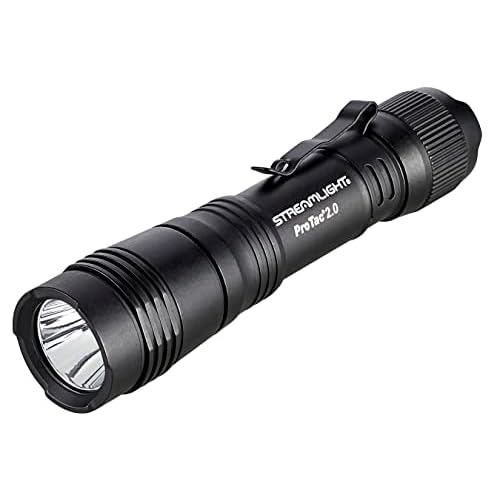 Streamlight 89000 ProTac 2.0 2000-Lumen 17300-Candela Rechargeable Tactical LED Flashlight with USB C Cable, and Holster, Box, Black