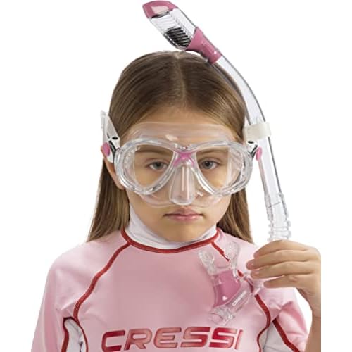 Cressi Youth Kids Snorkeling Mask and Dry Snorkel Kit - Marea Jr & Mini Dry: Designed in Italy