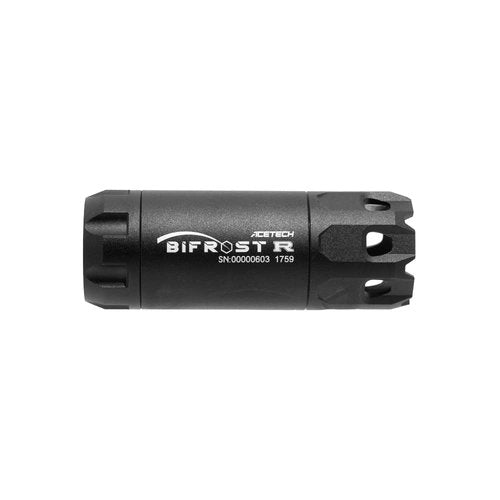 ACETECH Airsoft Pistol/Riffle RGB Tracer Unit Bifrost R 14mm CCW Negative Thread with M14- to M11+ Adaptor Glow in The Dark Green/Red BB LED Rainbow Lighting Effect (Black)