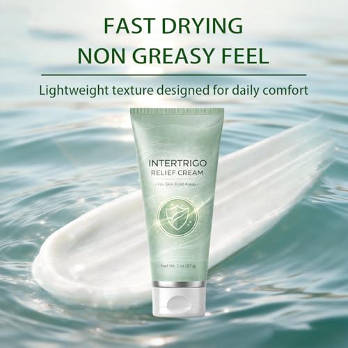 Intertrigo Cream for Skin Folds, Moisture & Friction Relief, 3-Pack
