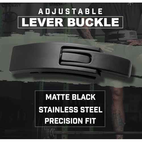 Weight Lifting Belt - Lever Gym Belt for Weightlifting, 10mm Leather Weight Belt for Men - 4 Inches Wide for Support & Stability for Workouts, Powerlifting, Bodybuilding, Fitness & Crossfit