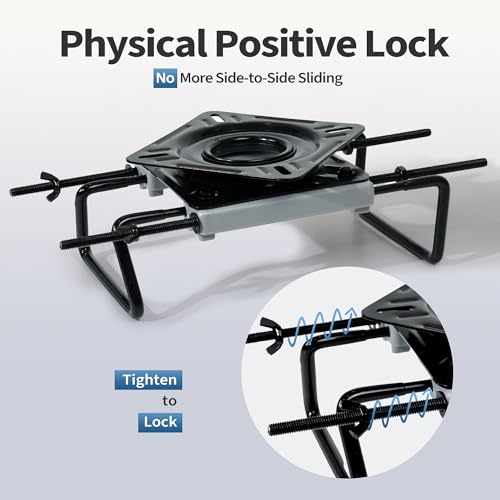 1 pcs Boat Seat Swivel Base - Adjustable Clamp-On 7.5-18 Inch Marine Mount