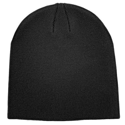 100% Cotton Beanie Hat for Men Women - Soft Unisex Winter Knit Skull Cap, Stretch Fit Fashion Fisherman Beanie
