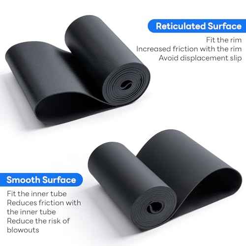 YunSCM 2-Pcs 20 x 4 Fat E-Bike Rim Strips Nylon Rim Tape Tire Liners Compatible with 20x4.0 E-Bike Electric Bike, Mountian Bicycle Bike Fat Tires
