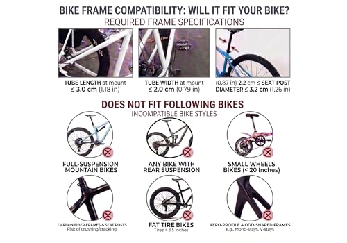 Heavy Duty Bicycle Cargo Rack 180lbs Capacity Universal MTB Road City Kids Fat Tire Bike