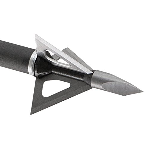 Steel Fixed Blade Broadhead 100 Grain for Deep Six Arrows, Silver