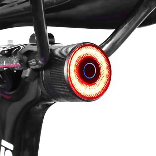 Smart Bike Tail Lights, Brake Sensing Bicycle Rear Lights for Night Riding, Ultra Brigh LED Taillights Auto On/Off, Easy Mount Cycling Safety Brake Taillight, USB Rechargeable, IPX6 Waterproof