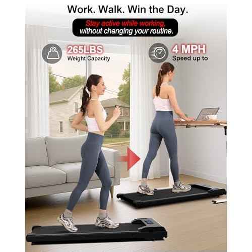 Lichico Walking Pad Under Desk Treadmill£¬Portable Small Treadmills for Home and Office£¬Super Quiet Brushless Motorized Walking Jogging Running Machine with Remote Control