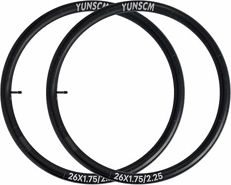 2-PCS 26" Heavy Duty Bike Tubes 26x1.75/1.95/2.125/2.25 AV Schrader Valve (45/57-559) 26" Bicycle Tube Compatible with 26 x 1.75 26x1.95 26x2.0 26x2.10 26x2.125 26x2.20 26x2.25 Tire Tubes