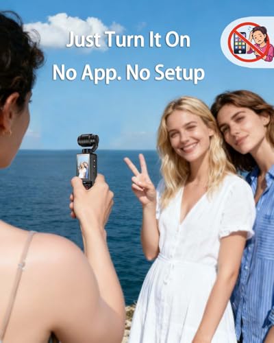 Black Vlogging Camera, Mini Handheld Camcorder for Travel & Selfies