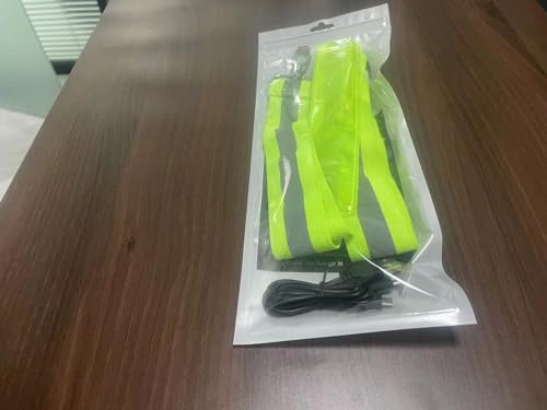 Todoxi LED Belt Reflective Sash for Walking at Night, High Visibility Adjustable Night Running Safety Gear Rechargeable LED Light Up Running Belt Reflective Gear for Runners Walkers Men Women