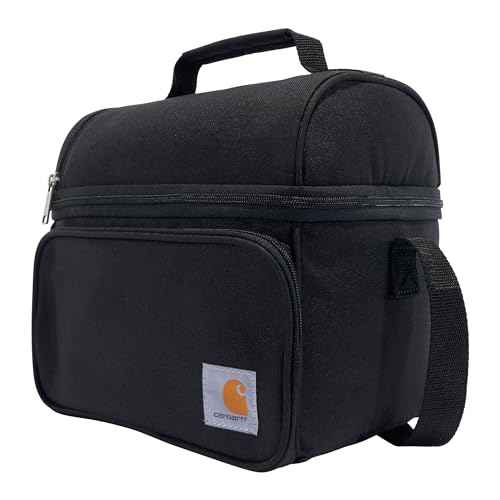 Carhartt Camping Cooler, Worksite Lunchbox, Soft Shell Lunch Bag for Construction Sites, Work and Everyday Use, Black