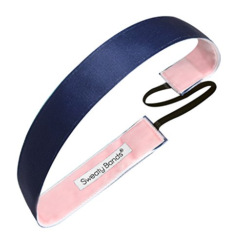 Women's Performance Headband - Sweaty Bands Wicked Solid Navy 1 Inch