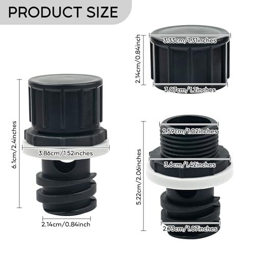 2 Pack Cooler Drain Plug Hose Connection Replacement for Yeti Tundra & Roadie