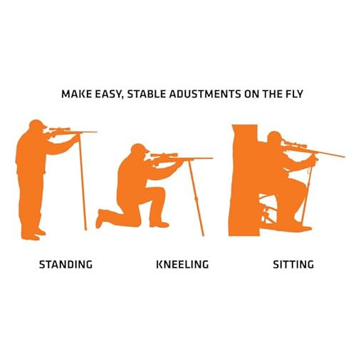 PRIMOS Hunting Trigger Stick Gen3 Shooting Stick, Adjustable Height, Quick-Detach Yoke, Durable and Lightweight, Ideal for Hunting, Shooting, and Photography