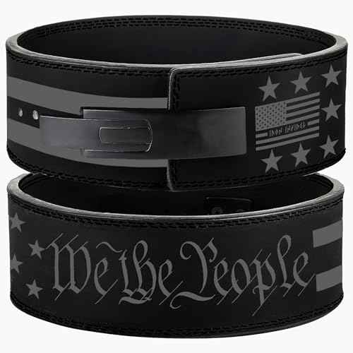 Weight Lifting Belt - Lever Gym Belt for Weightlifting, 10mm Leather Weight Belt for Men - 4 Inches Wide for Support & Stability for Workouts, Powerlifting, Bodybuilding, Fitness & Crossfit