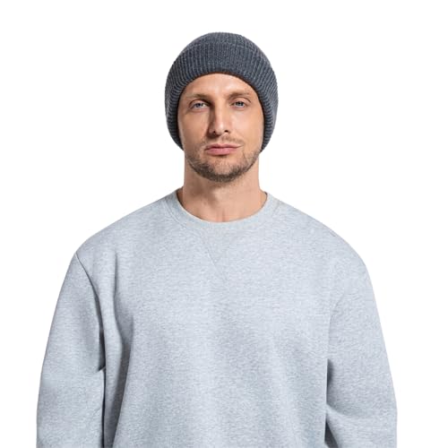 Winter Beanie Hat for Men Women, Thickened Wool-Blend Skull Cap, Warm Cotton Beanie for Outdoor & Heat Retention