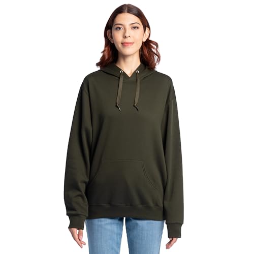 Men's Fleece Pullover Hoodie - Moisture Wicking & Breathable, Large Duffle Bag Green