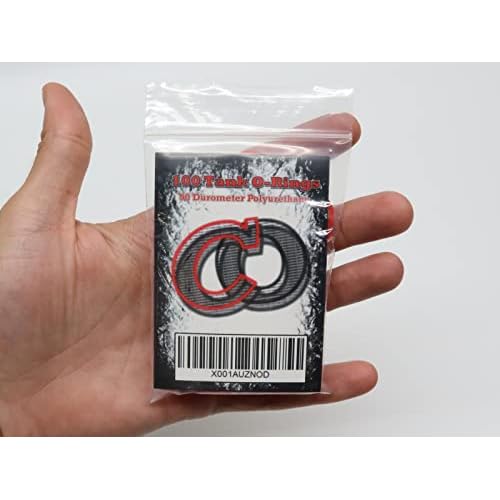 100 Polyurethane CO2 / HPA Tank O-Rings (90 Durometer) [RED] - Replacement Urethane orings for Paintball co2 / high Pressure air Tanks